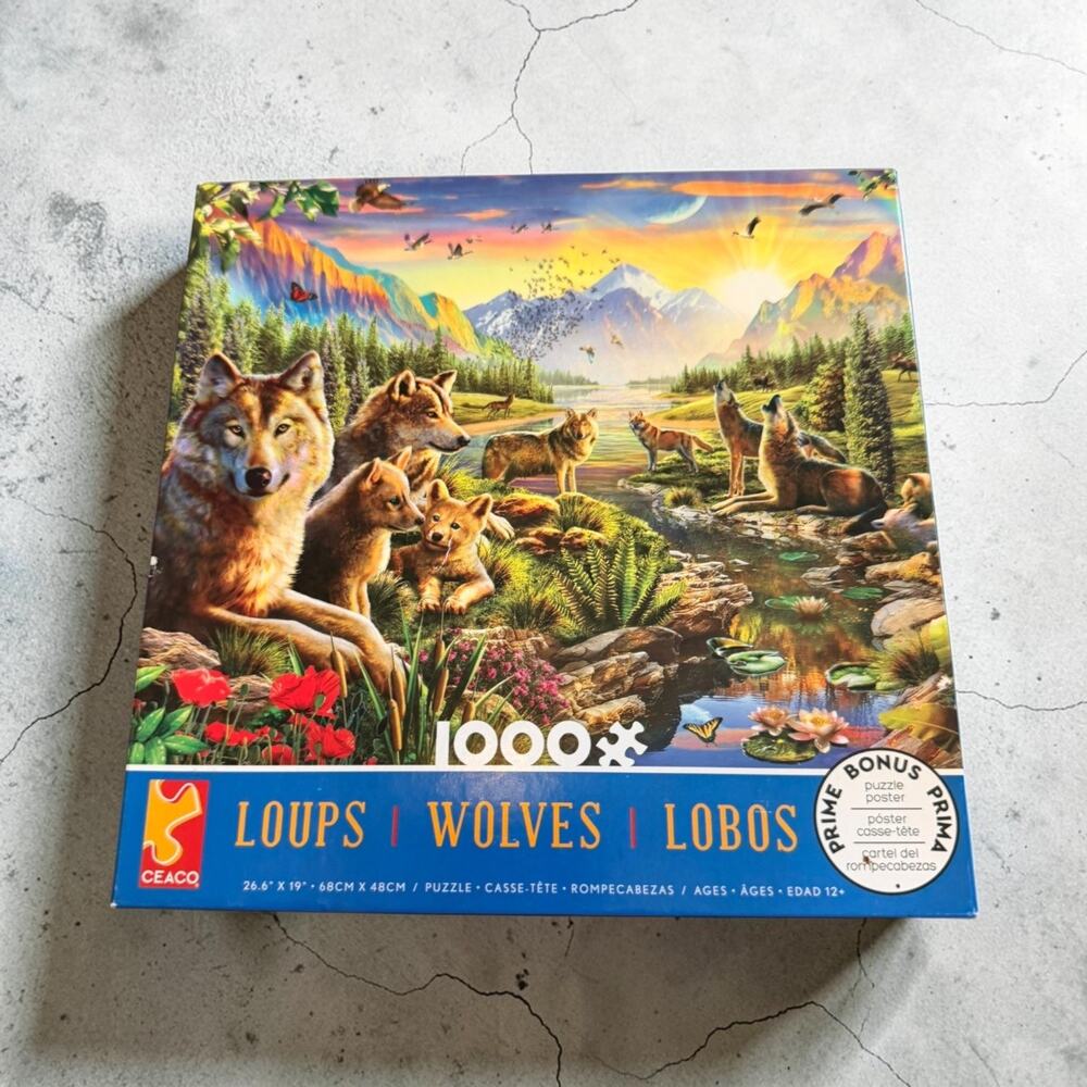 Wolves Lobos 1000 Piece Jigsaw Puzzle by Ceaco NEW FACTORY SEALED